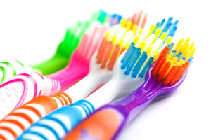 Multicolored Toothbrushes